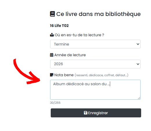 gestion des notes personnelles